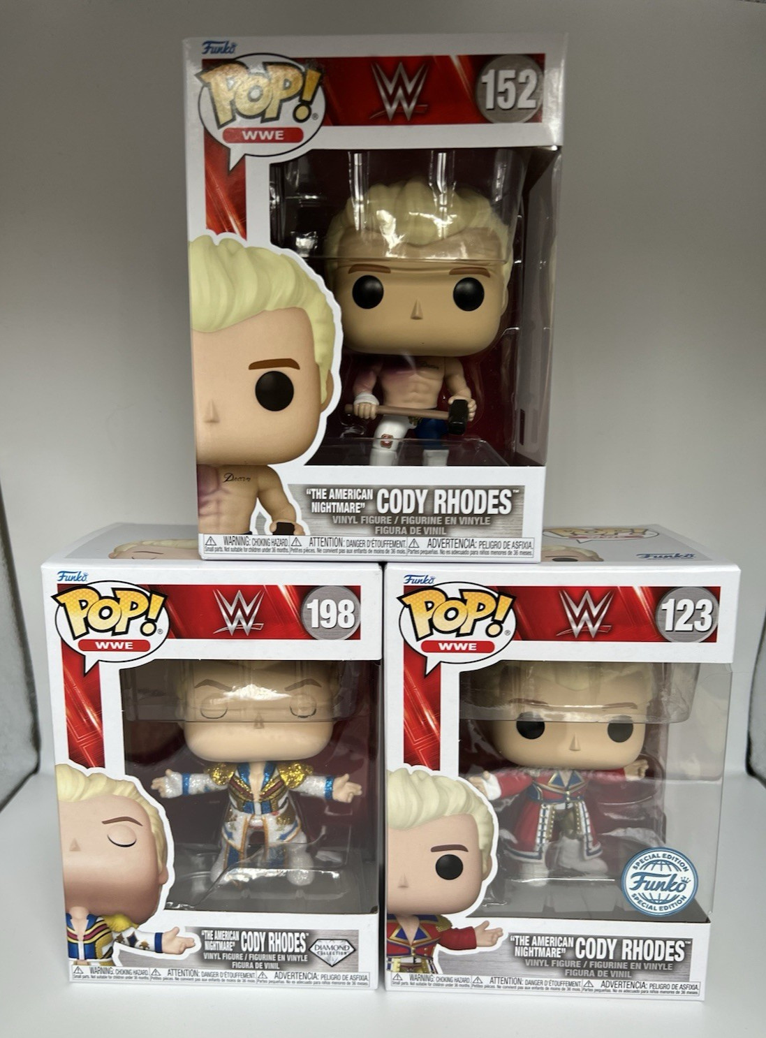 Funko Pop Vinyl WWE Cody Rhodes Wrestlemania HIAC Metallic Diamond Figure NEW