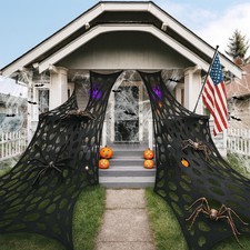 1360 Sqft Cuttable Stretchy Spider Web Halloween Decoration Beef Netting