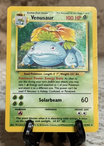 venusaur pokemon card value 15/102 PSA 9 MINT Venusaur 1999 Pokemon Game #15