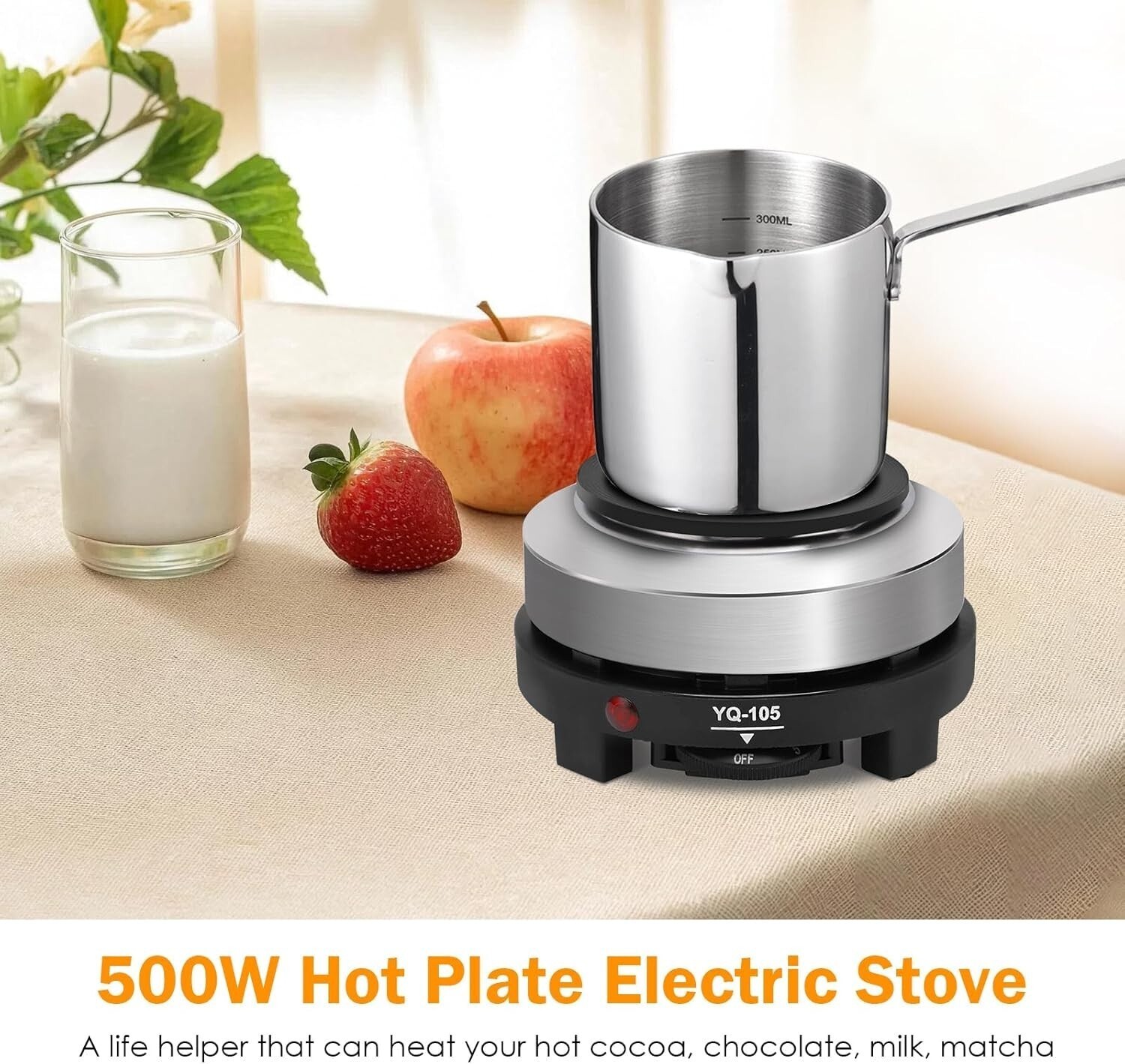 Electric Hot Plate 5.5" Single Burner Portable Countertop Mini Stove 110V 500W