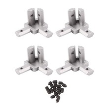 2X(3-Way End Corner Bracket Connector for T slot Aluminum Extrusion Profile8881