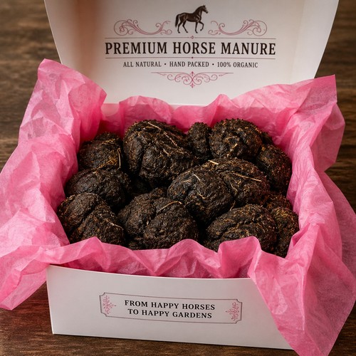 Fresh-Hand Collected Horse Manure • 1 Gallon Bag • From Private Herd