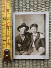 Antique 1910s Two Young Men Friends Portrait Photo