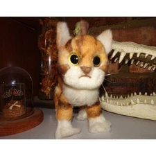 Needle Felting Kitty Cat handmade wool roving crafting felted animal handcrafted