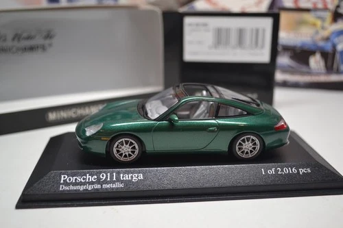 MINICHAMPS - 2001 PORSCHE 911 TARGA - GREEN MET - 1/43 SCALE MODEL - 400 061062