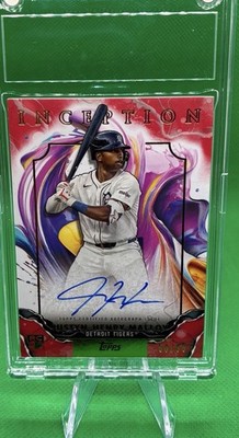 JUSTYN-HENRY MALLOY 2025 TOPPS INCEPTION ROOKIE RED RC AUTO /99 Detroit Tigers