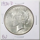 1934-D $1 Peace Silver Dollar in BU Condition #6626