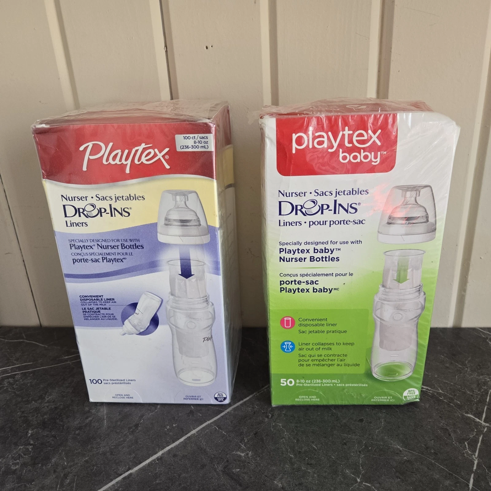 Playtex baby Drop-Ins 8 - 10 oz. Liners for Playtex Baby Nurser Bottles 150 ct