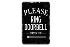 Ring Doorbell Thank You Sign - Indoor/Outdoor Metal Art