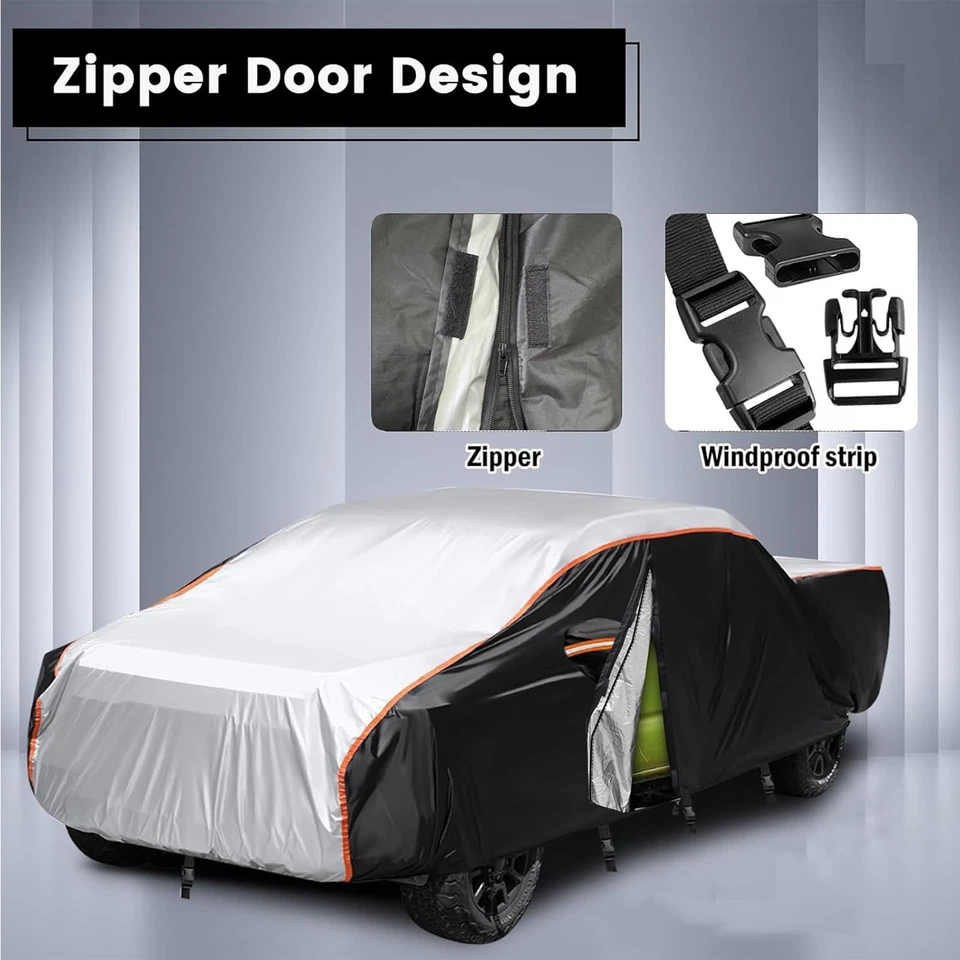 For Chevy C1500 Pickup Truck Car Cover Waterproof Snow UV All Weather Protector - Image 2 of 4