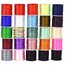 Vibrant Nylon Satin Cord Set - 25 Rolls x 22 Yards