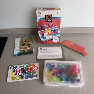SmartGames - IQ Games (IQ Link) 1 Spieler Puzzlespiel Reisebox & Anleitung 