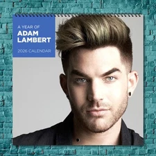 Adam Lambert 2026 Music Icons Calendar, 12-Month Singer Wall Calendar