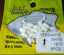 J And S Custom Fishing Jigs Versamite White 1.1875" 1pk of 8pcs-Brand New-SHIP24