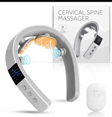 Neck Massager with Heat, Electric Vibration Neck Massager for Deep Tissue