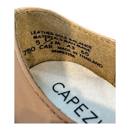 Capezio Jr. Footlight T-Strap Caramel Dance Shoe - 5.5 M US Heel Tan Leather - Picture 5 of 6