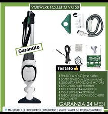FOLLETTO VK150 ASPIRAPOLVERE VORWERK HD50 CON GARANZIA TUBO BOCCHETTE SACCHETTI