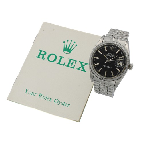 Rolex OP Datejust Men's 36mm 1603 Stainless Steel Black Dial Watch #W147008-1