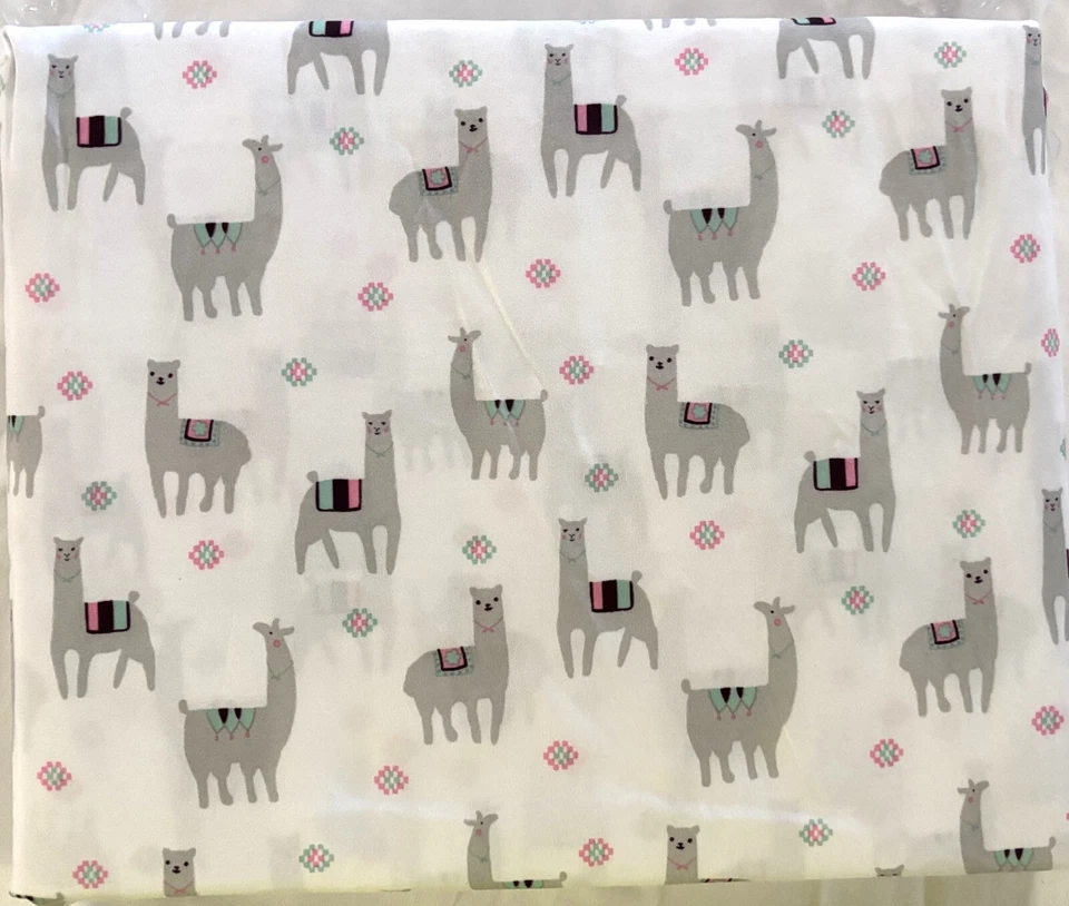Llamas Sheet Set Twin XL White & Gray by Intelligent Design Microfiber NEW - Image 3 of 3