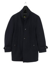 Burton Women's Coat S Blue Wool With Acrylic, Nylon, Polyester, Viscose Pea Coat