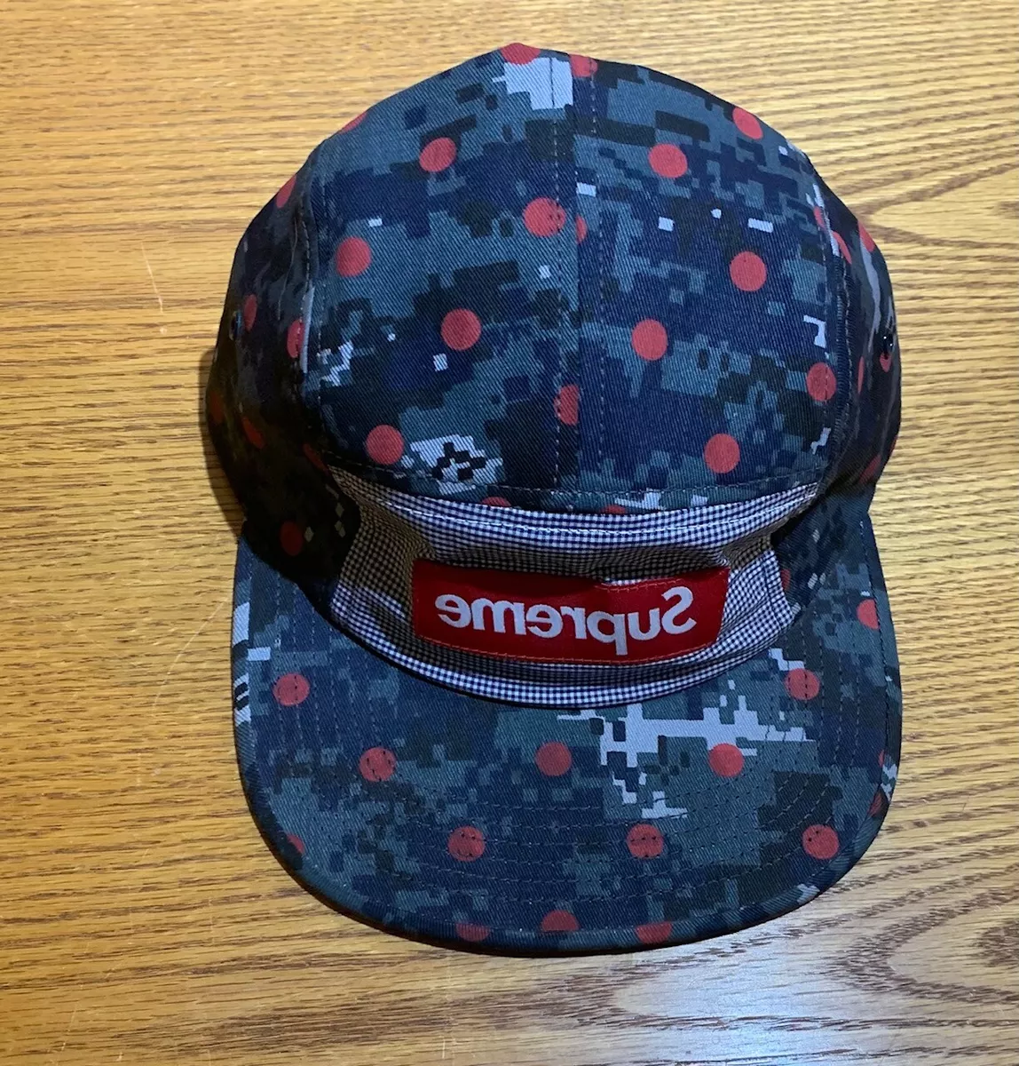 Rare Supreme Comme des Garcons Hat SS13 Dot Digital Camo Box Logo Camp Cap