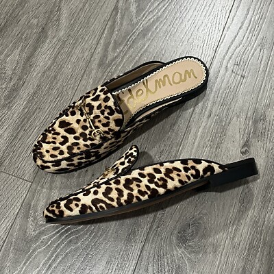 Sam Edelman Linnie Bit Mule Calf Hair Leopard Print NWB | eBay