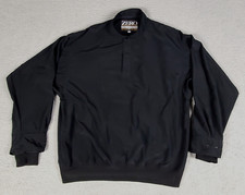 Zero Restriction Mens Large Golf Outerwear Windbreaker Shirt 1/4 Snap Black USA