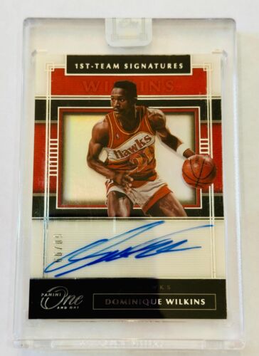 Dominique Wilkins 2019-20 Panini One and One First Team Autograph Auto /99 - Afbeelding 1 van 1