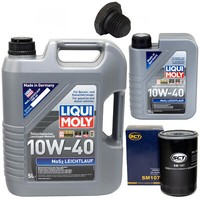 MotoröL Set 10W-40 6 Liter + ÖLfilter Sm 107 + Schraube FüR Opel Senator Monza A