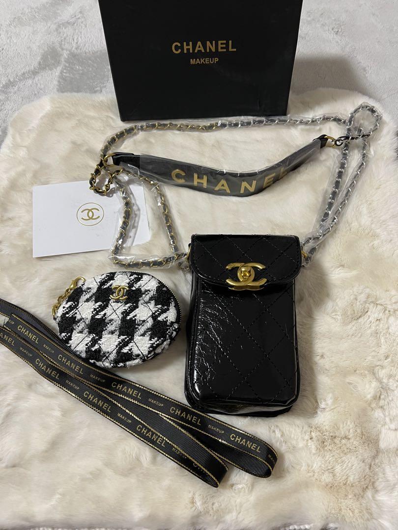 CHANEL BEAUTY Novelty Smartphone Shoulder Pouch ＆ Coin Case Rare