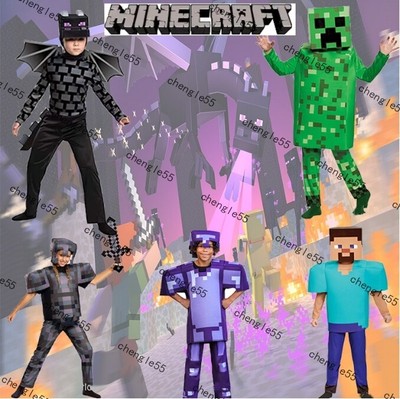 Kinder Boys Girls Halloween Party Cosplay Minecraft Spiel Fancy Kleidung 42.