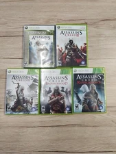 Lot Of 5 Assassin's Creed 1-3 Brotherhood And Revelations Xbox 360 Tested 