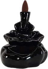 Cone Incense Burner Holder Smoke Fountain Waterfall Home Decor Backflow US Gift