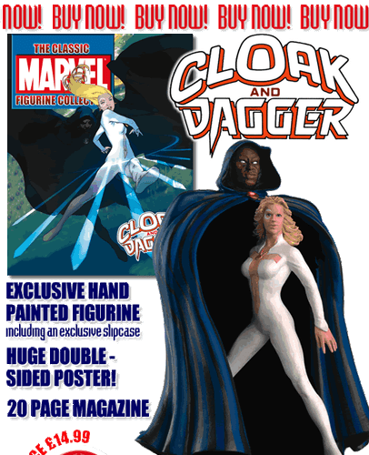 RARE CLASSIC MARVEL FIGURINE COLLECTION SPECIAL CLOAK AND DAGGER - NEW & SEALED - Picture 2 of 2