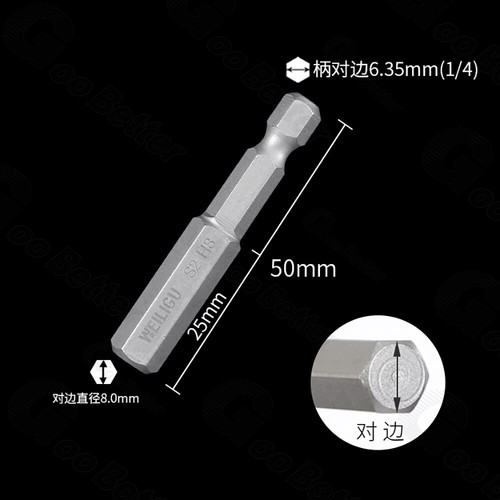 0.9mm-14mm Hex Key Allen Bit Quick Change Connect Impact Driver Drill 1/4" Bits - Picture 25 of 30