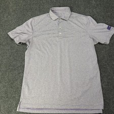 Johnnie O Polo Shirt Mens Large Purple Short Sleeve Golf Performance Casual