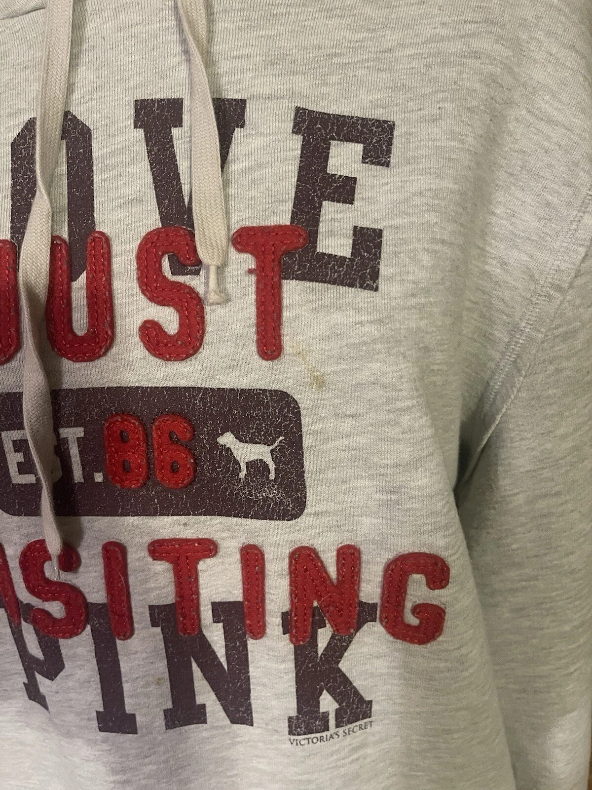 UNDERCOVER Felpa con cappuccio lunga VS PINK Love Pink Just Visiting taglia media