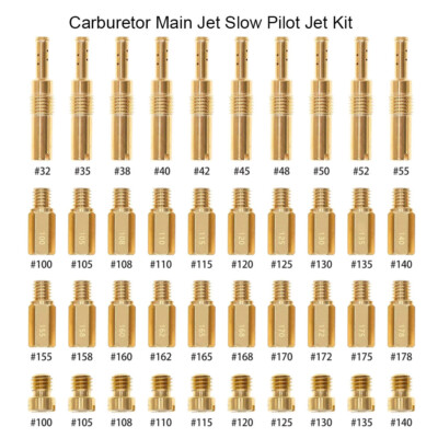 30Pcs Carburetor Main Jets & 10Pcs Slow Pilot Jets For PWK Keihin CVK OKO KOSO