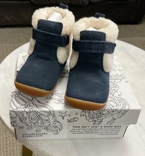 Clarks Toddler Roamer Moon T Shoes Navy Boots 5F EU 21 girls boys Brand New/Box