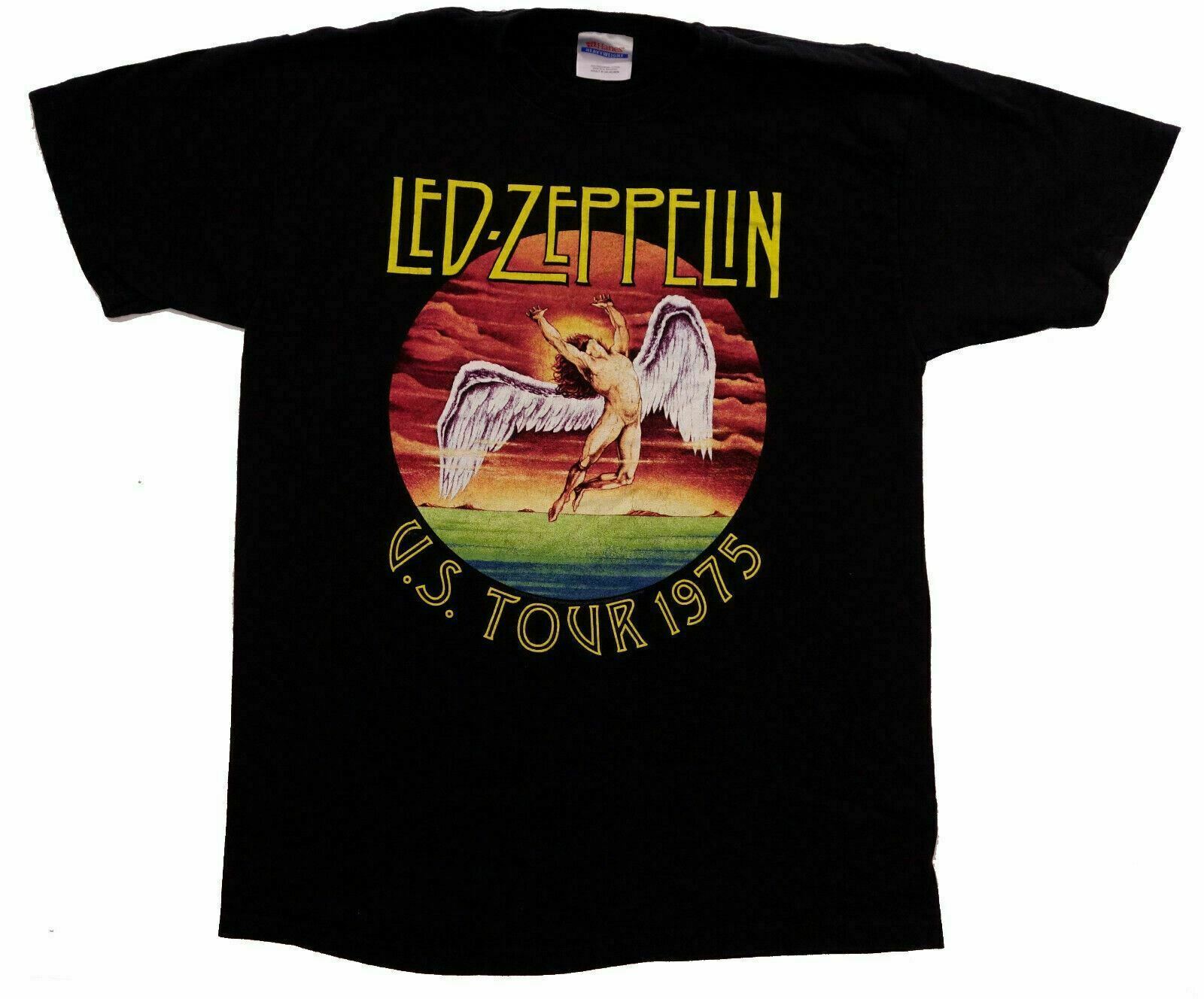 Tee-shirt Vintage Led Zeppelin - Tour 1975 Reproduction 2011 - Taille L Homme