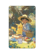 Pikachu Ash picnic Pokemon Edition Credit Card Skin / Decal Sticker Small Chip