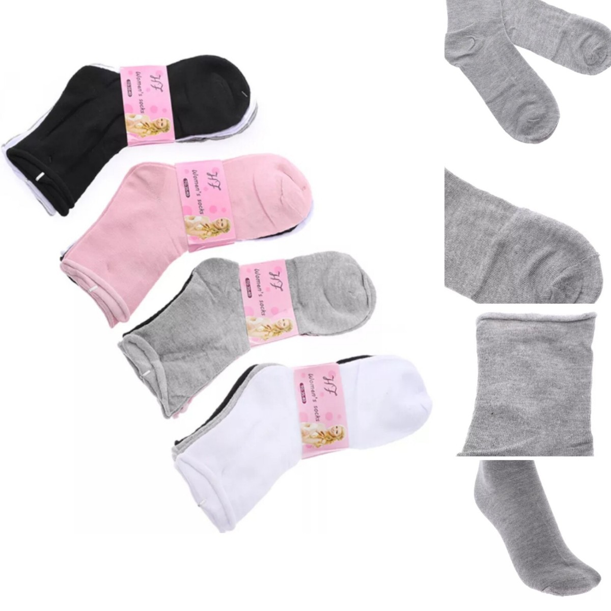 Calze Termiche Lunghe Da Donna Per Sci E Ciclismo - 2 Paia In Peluche, Colorate, Cotone - Foto 4