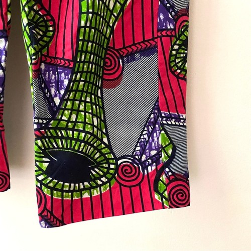 Girls Ankara Patchwork Playsuit Multi Colored Mosaic One-piece Romper Large/XL - Picture 3 of 5