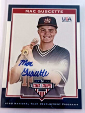 2017 USA Baseball Stars and Stripes 14U Signatures #39 Mac Guscette 250/399