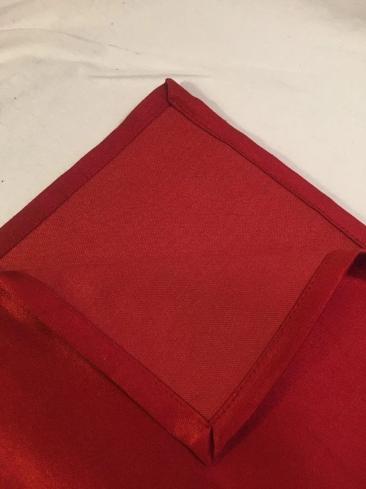 Multiples! Park Designs RED SATIN Holiday Elegance 18x18 napkins Made in India - Image 4 of 4