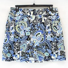 TALBOTS Plus Cotton Floral Mini golf tennis paddle ball Skort 1X