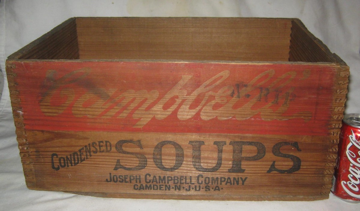 ANTIQUE USA COUNTRY STORE CAMPBELLS VEGETABLE CONDENSED SOUP TIN