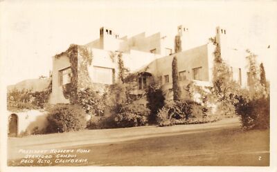 G77/ Palo Alto California Postcard RPPC c30s Pres. Hoovers Home Stanford