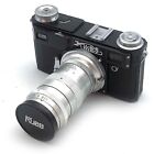 Soviet Contax copy Kiev 4A Black camera with Jupiter-11 4/135mm lens