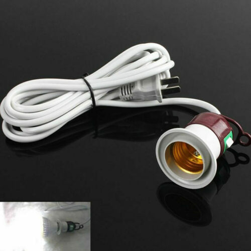 3M fil blanc douille de lampe douille E27 cordon d'alimentation connecteur interrupteur câble d'alimentation - Photo 1 sur 7